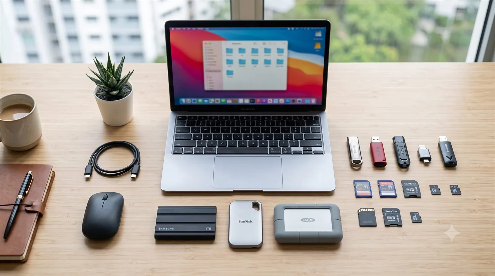 Multiple storage devices representing the 3-2-1 backup rule