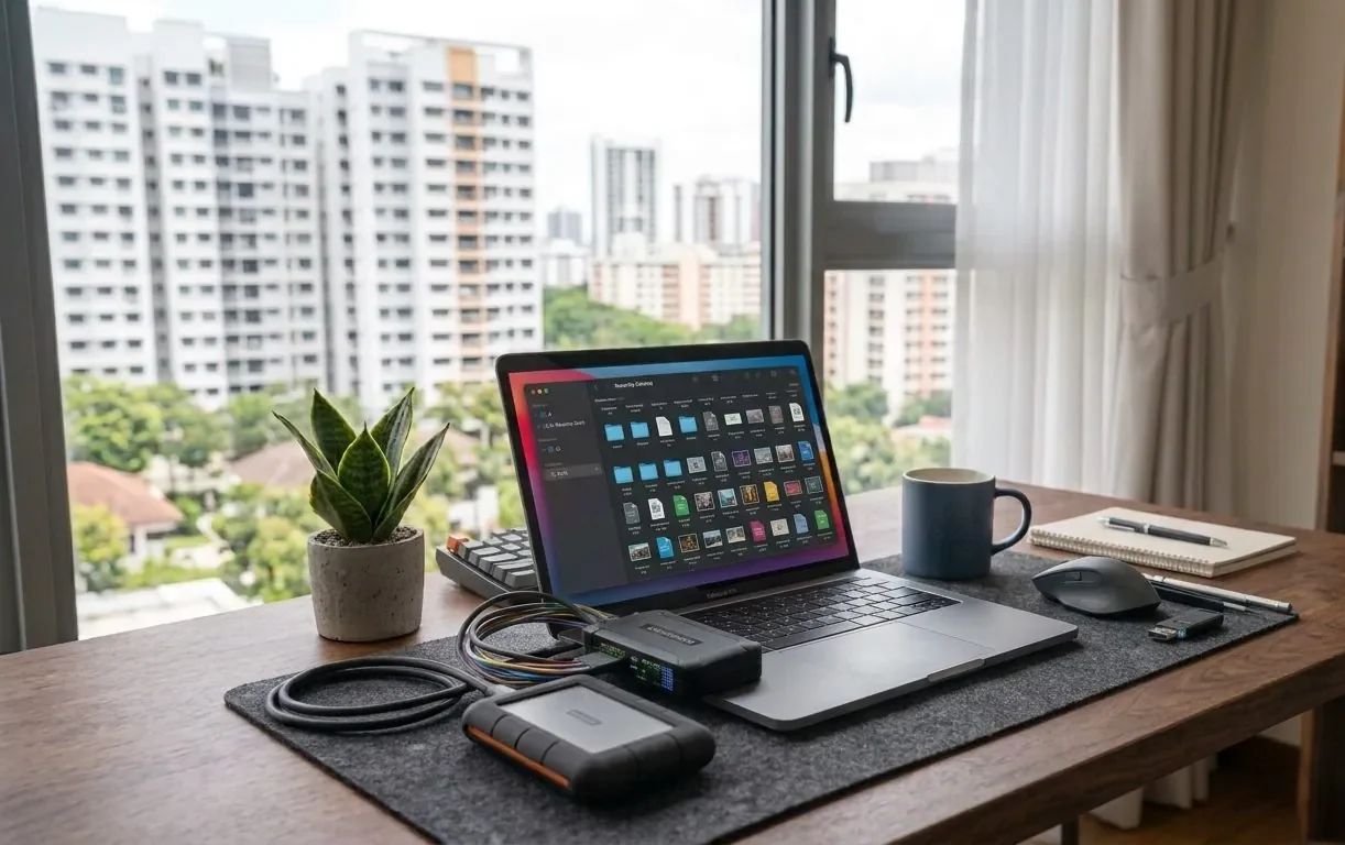 A Mac showing the iCloud Recently Deleted folder in the Files app