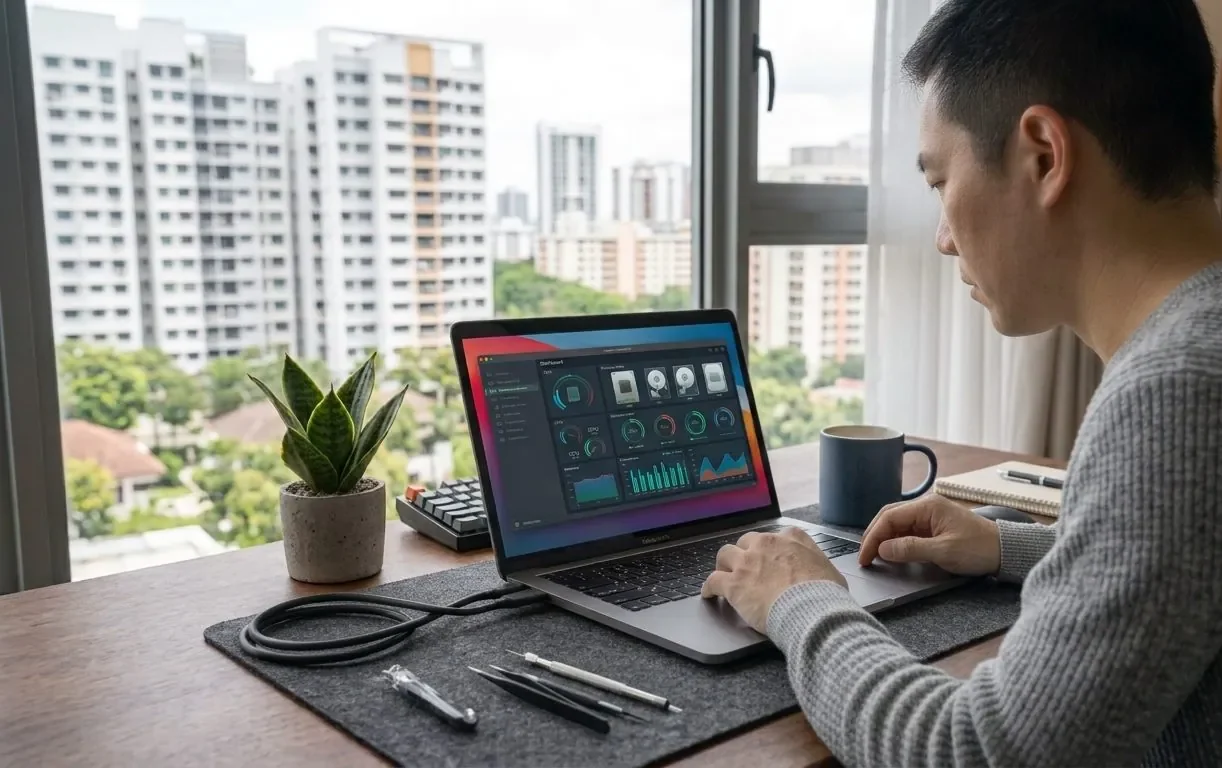 A person recovering a PowerPoint file from AutoRecover on a laptop