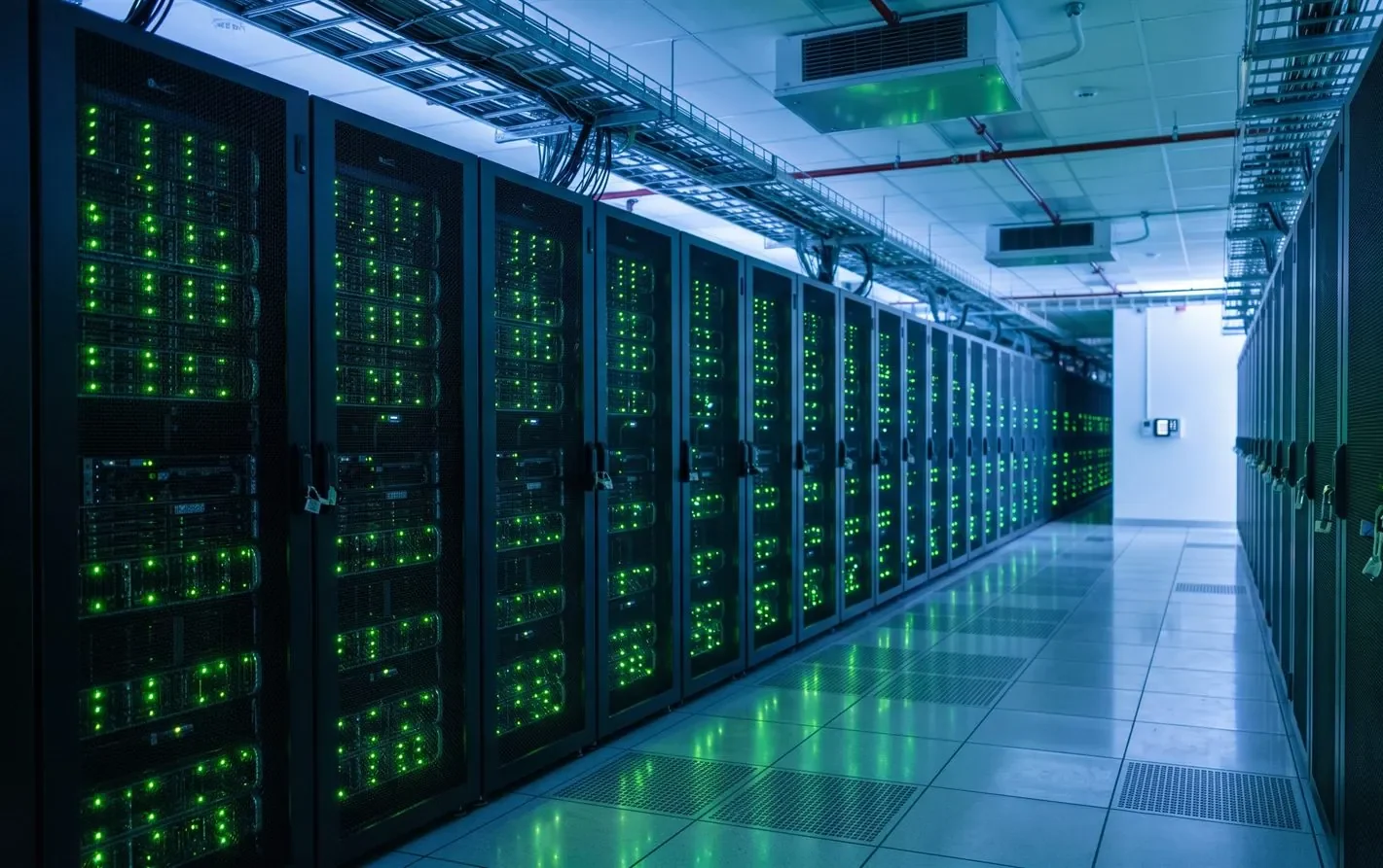 A secure server room representing protected enterprise data assets
